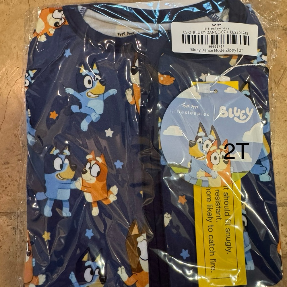 Little Sleepies Bluey Dance Mode 2T zippy